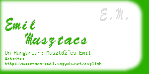 emil musztacs business card